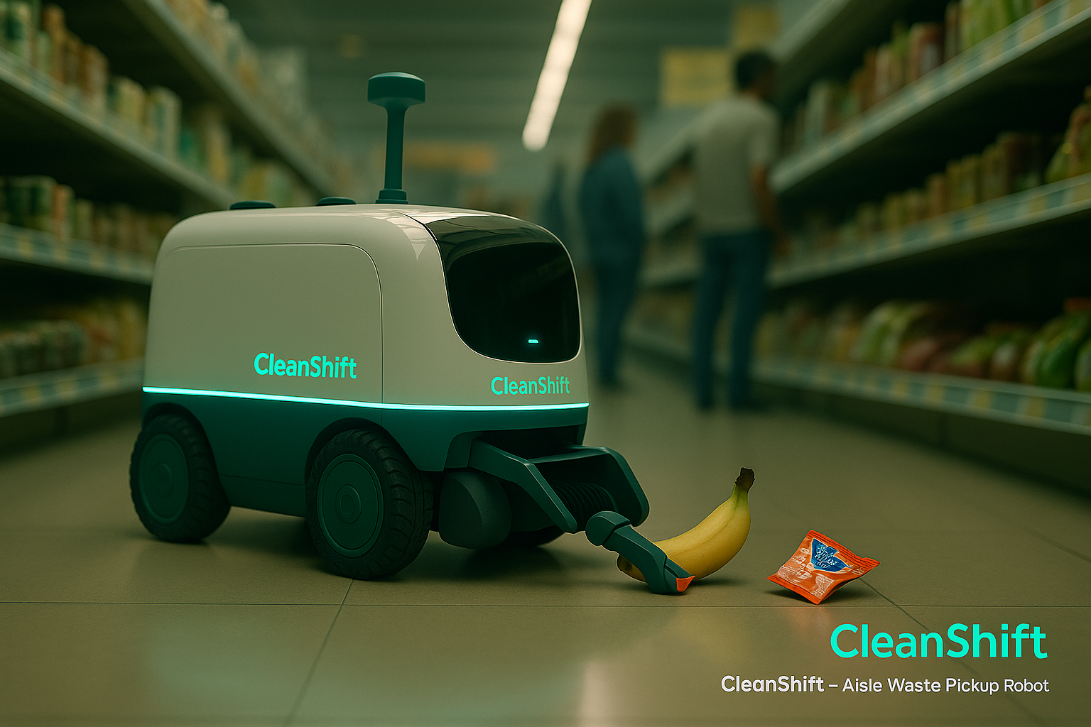 CleanShift AI-Powered Cleaning Robot