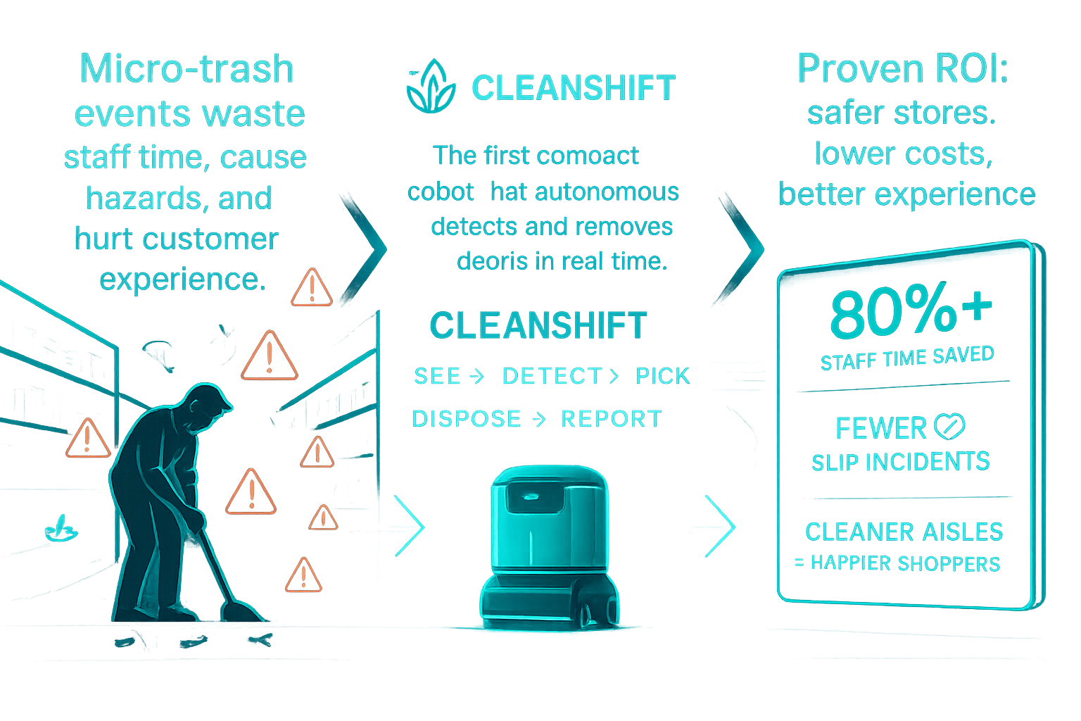 CleanShift ROI Flow - Pain to Solution to Results